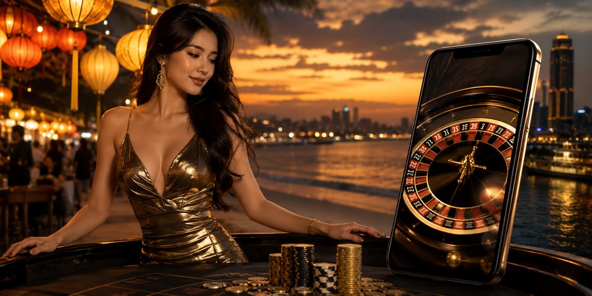 Không khí vui nhộn tại sòng bài casino trong thành phố Sài Gòn với trò roulette